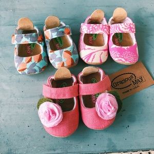 3pr Gracious May Baby Girl Shoes Booties Size 2